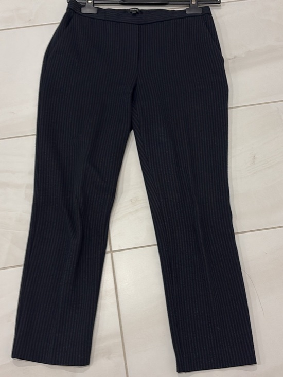 Theory Pants - Theory Black Pinstripe Women's Straight-Leg Pants